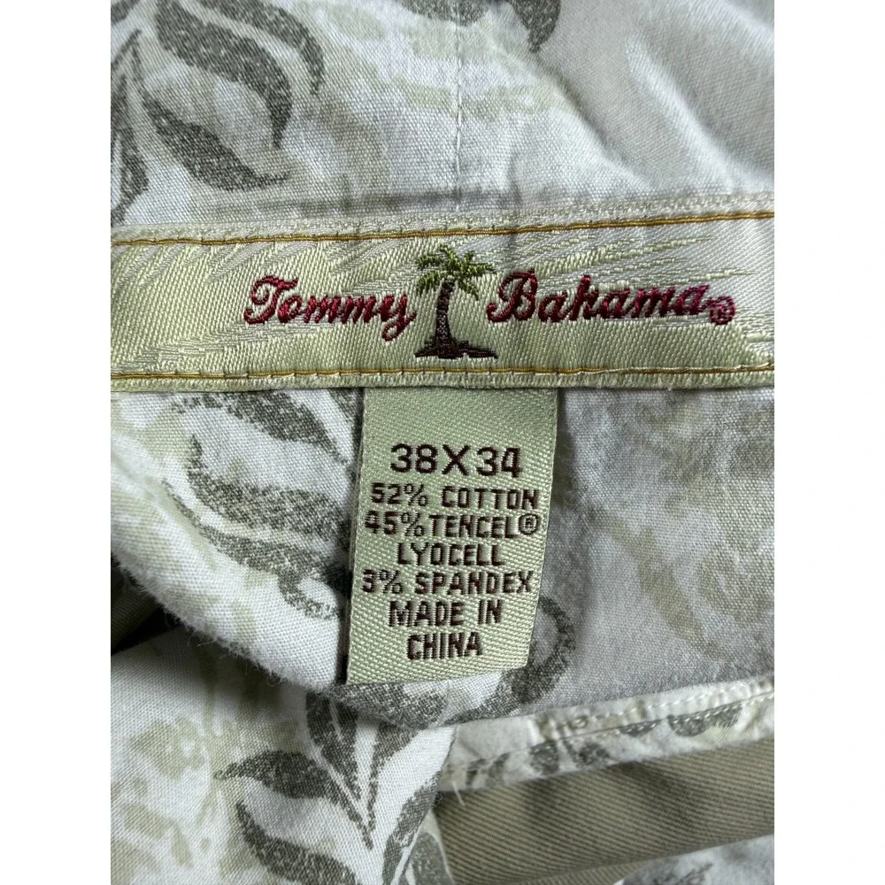 Tommy Bahama Chino Pants Mens 38x33 Beige Cotton Tencel Stretch